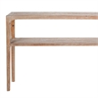 Benjara Tuley Sofa Console Table- Storage Shelf- Pine Wood- Gray- 48 Inch