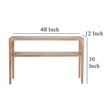 Benjara Tuley Sofa Console Table- Storage Shelf- Pine Wood- Gray- 48 Inch