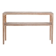 Benjara Tuley Sofa Console Table- Storage Shelf- Pine Wood- Gray- 48 Inch