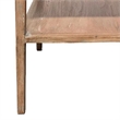 Benjara Tuley Corner End Table- Storage Shelf- Gray Pine Wood- 22in Square