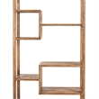 Benjara Tuley Bookshelf Etagere- 6 Shelves- Natural Gray Rustic Wood- 70 Inch