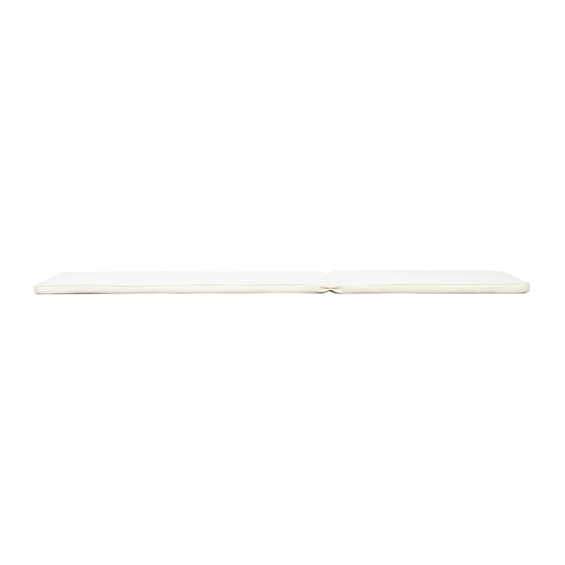 Benjara Pina Outdoor Cushion for Lounge Chaise- 79 Inch- Plush White Fabric