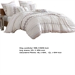 Benjara Jela 5pc King Size Comforter Set- Shams- White Clipped Jacquard Stripe