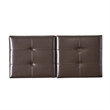 Benjara Storage Ottoman- Chocolate Faux Leather- Soft Cushioning- 47 Inch
