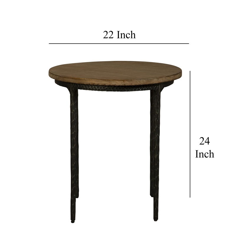 Benjara Lemy Side End Table- 22