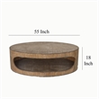 Benjara Roki Coffee Table w Shelf- 55