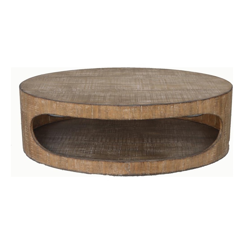 Benjara Roki Coffee Table w Shelf- 55