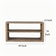 Benjara Roki Sofa Console Table w 2 Shelf- 60