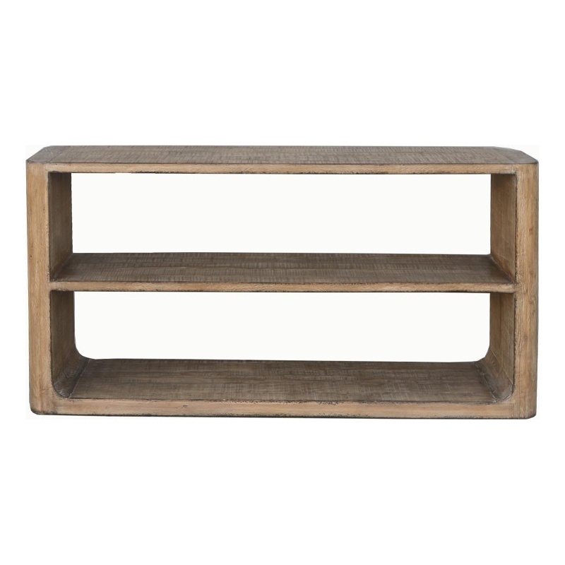 Benjara Roki Sofa Console Table w 2 Shelf- 60
