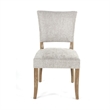 Benjara Ryna Dining Side Chair Set of 2- Gray- Washed Oak Brown Solid Wood