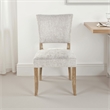 Benjara Ryna Dining Side Chair Set of 2- Gray- Washed Oak Brown Solid Wood
