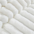 Benjara Sieno 4pc King Comforter Set- White Faux Fur and Micro Mink Backing