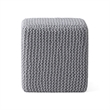 Benjara Square Knitted Footstool Ottoman- Handwoven Design 17