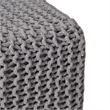 Benjara Square Knitted Footstool Ottoman- Handwoven Design 17