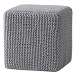Benjara Square Knitted Footstool Ottoman- Handwoven Design 17