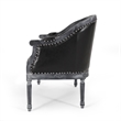 Benjara Sofa- 50 Inch- Button Tufted Design- Birch Wood- Black Faux Leather