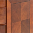 Benjara Arc Side End Table- Walnut Brown- 2 Drawers- 24
