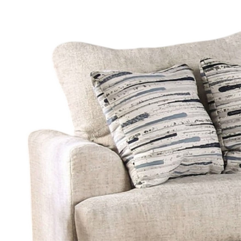 Benjara Lewis Sofa with 4 Accent PIllows- 92