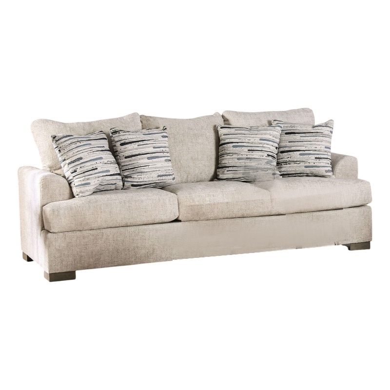 Benjara Lewis Sofa with 4 Accent PIllows- 92