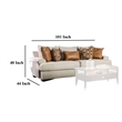 Benjara Adow Sofa-- 4 Accent PIllows 1 Lumbar- 101 Inch- Sand Caramel