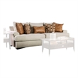 Benjara Adow Sofa-- 4 Accent PIllows 1 Lumbar- 101 Inch- Sand Caramel