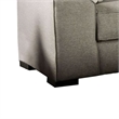 Benjara Edison Sofa- Gray Fabric- 4 Accent Throw Pillows- Track Arms- 101 Inch