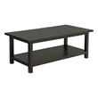 Benjara Ayne Coffee Table- 1 Bottom Shelf- Classic Black Wood Frame- 47 Inch