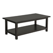 Benjara Ayne Coffee Table- 1 Bottom Shelf- Classic Black Wood Frame- 47 Inch