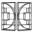 Benjara Modern Bookcase- 5 Tier Geometric Display Shelves- 71