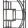 Benjara Modern Bookcase- 5 Tier Geometric Display Shelves- 71