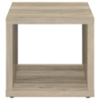 Benjara Rizz Side End Table- Square Cube Design Shelf- 23