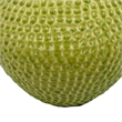 Benjara Evans Accent Vase- Embossed Textured Surface- Green Ceramic 14 Inch