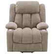 Benjara Limi Power Lift Recliner Chair- Camel Brown- USB Port- Cupholders