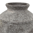 Benjara Accent Vase- Antique Brown Gray Ceramic- Modern Pot Shape- 16 Inch