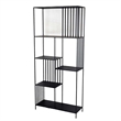 Benjara Tandum Plant Display Stand- Black Metal 6 Shelves- Modern 71 Inch