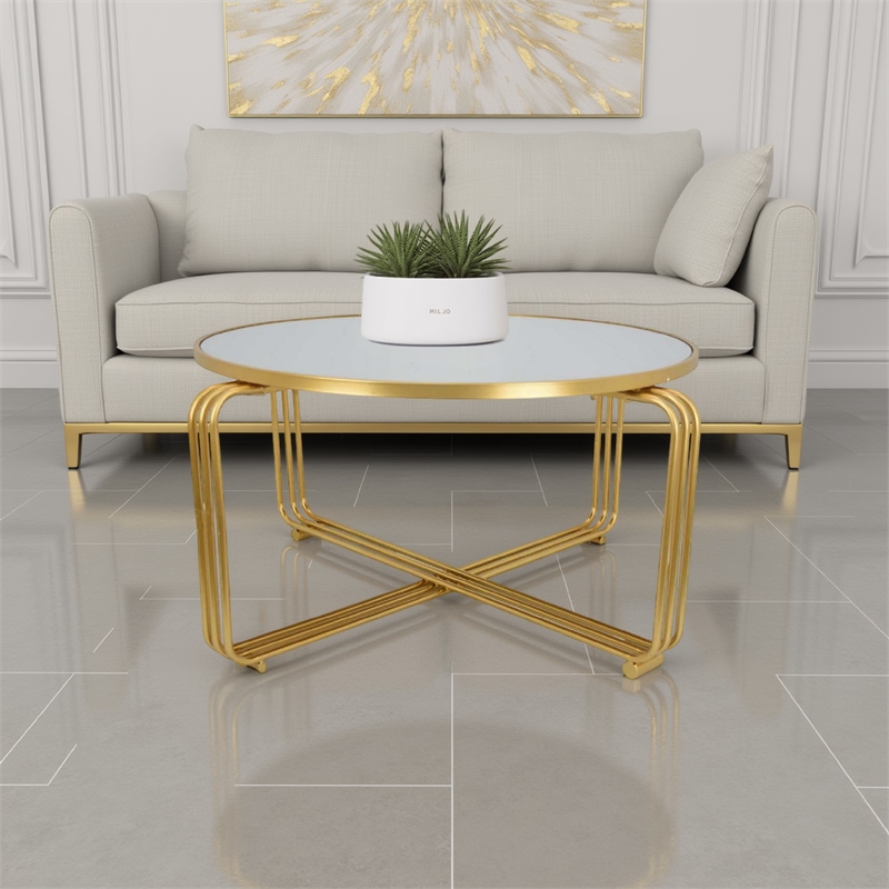 Benjara Plant Stand Coffee Table- 37