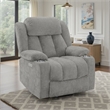 Benjara Limi Power Lift Recliner Chair- Light Gray- USB Port- Cupholders