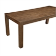 Benjara Enix Dining Table with Burnished Edges- Brown Solid Rubberwood 78 Inch