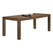 Benjara Enix Dining Table with Burnished Edges- Brown Solid Rubberwood 78 Inch