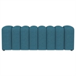 Benjara Sanna Accent Bench- Modern Channel Tufted Peacock Blue- 54 Inch