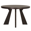 Benjara Kiana Dining Table- Modern Dark Brown Solid Rubberwood- Round 47 Inch