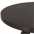 Benjara Kiana Dining Table- Modern Dark Brown Solid Rubberwood- Round 47 Inch