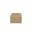 Benjara Maria Coffee Table- 2 Drawer and Waterfall Style- Beige Wood 47 Inch