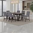 Benjara Ghy Dining Table- Brown Solid Acacia Wood- Rectangular 80