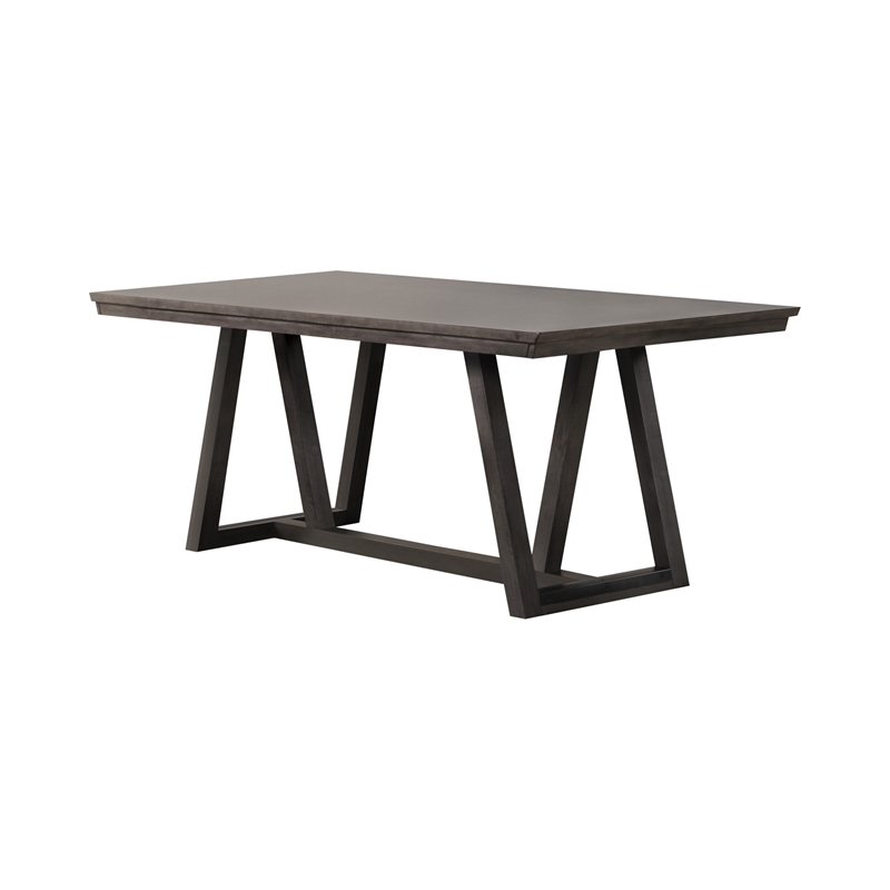 Benjara Ghy Dining Table- Brown Solid Acacia Wood- Rectangular 80
