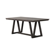 Benjara Ghy Dining Table- Brown Solid Acacia Wood- Rectangular 80
