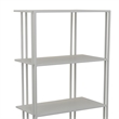 Benjara Plant Display Stand- White Metal- 4 Shelves- Modern Style- 38 Inch