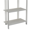Benjara Plant Display Stand- White Metal- 4 Shelves- Modern Style- 38 Inch