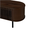 Benjara Brandon TV Stand Media Console- Shelf 2 Cabinets- Dark Brown- 71 Inch