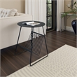 Benjara Zeo Side End Table w Magazine Rack- 14